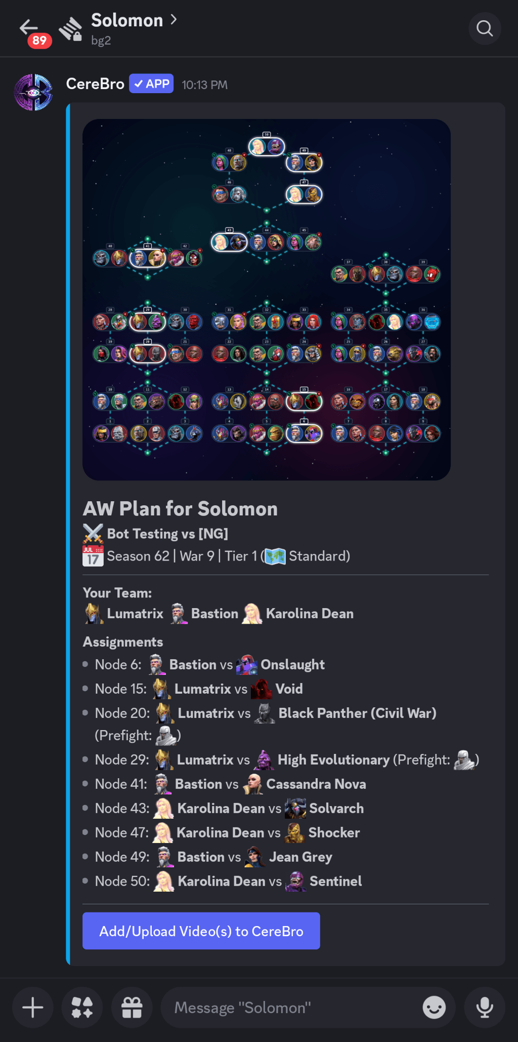 CereBro Mobile Discord Interface
