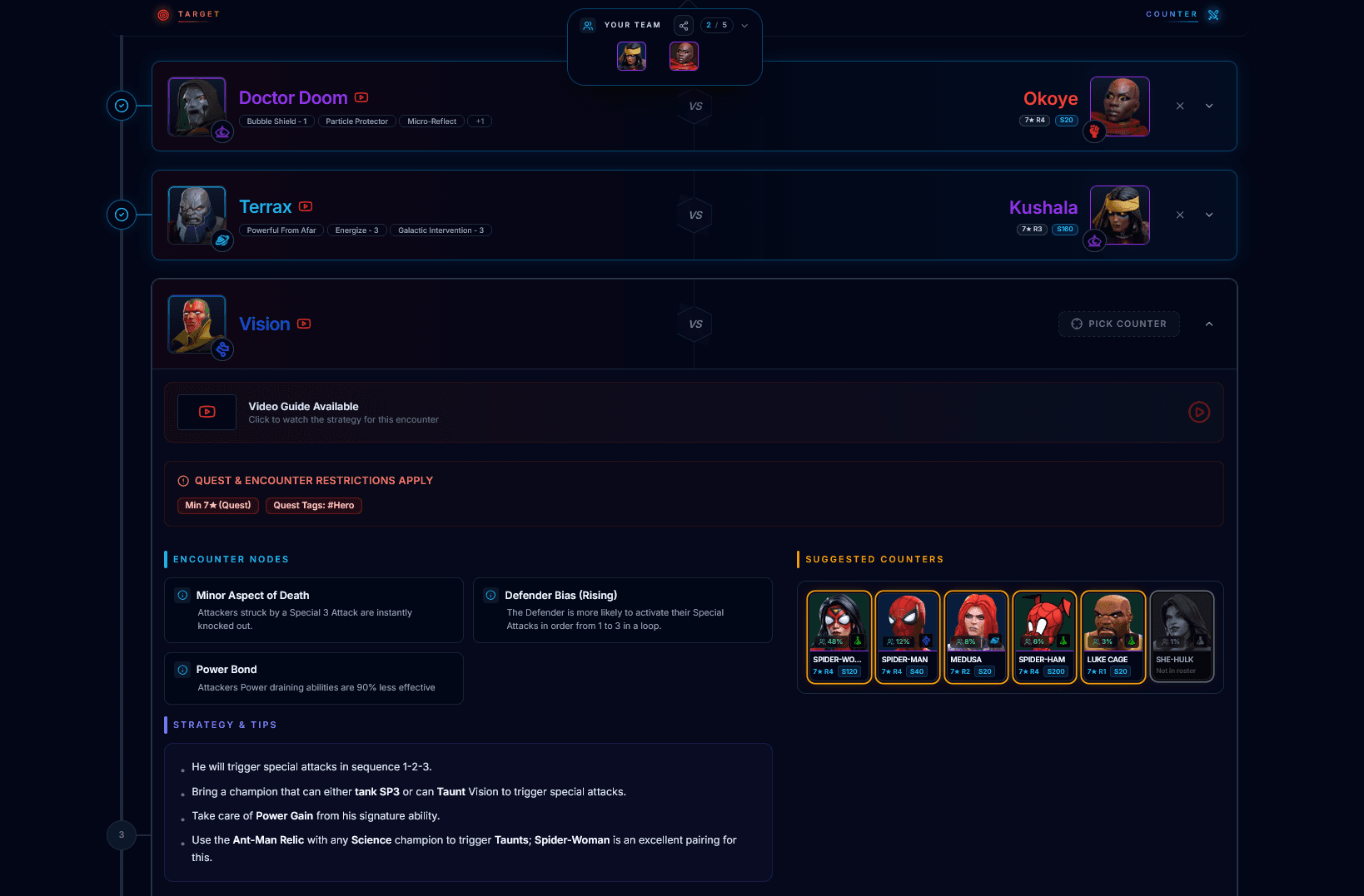 Quest Planner Interface 1