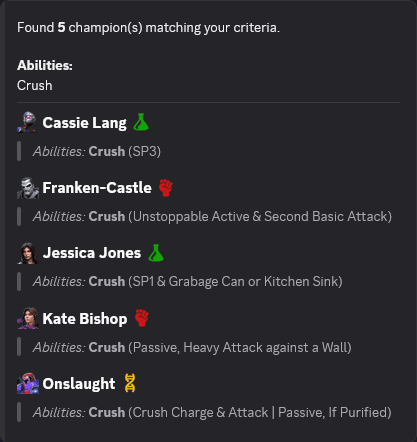 search all command preview