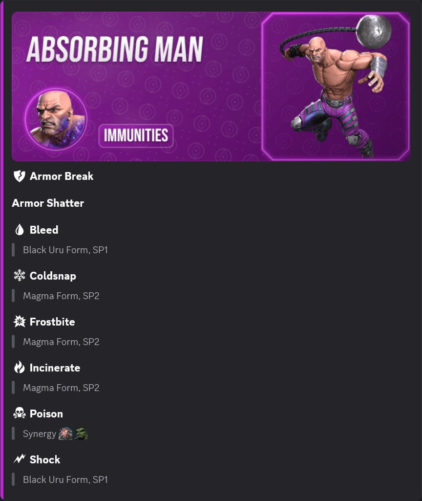 champion immunities command preview